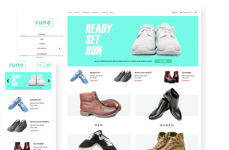 Shoes Website Template for 3dcart