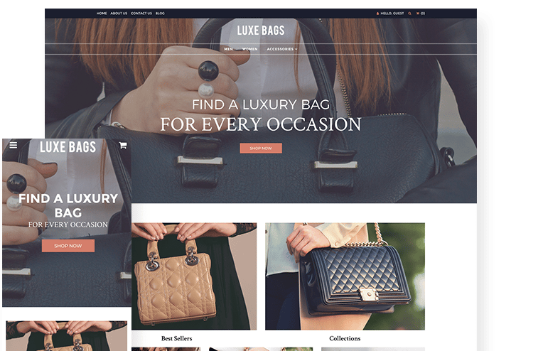 Luxury Bags Website Template 3dcart